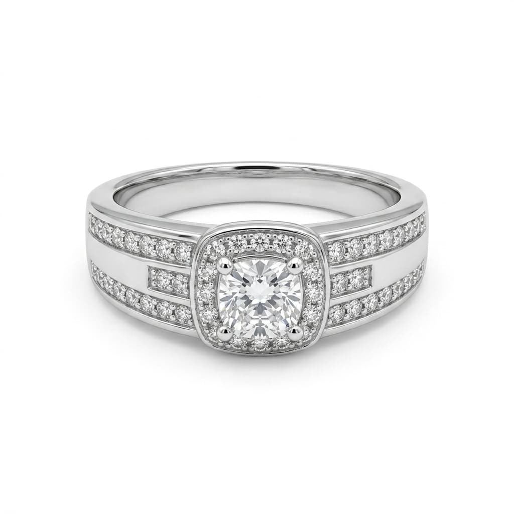 Cushion Halo Statement Ring 1