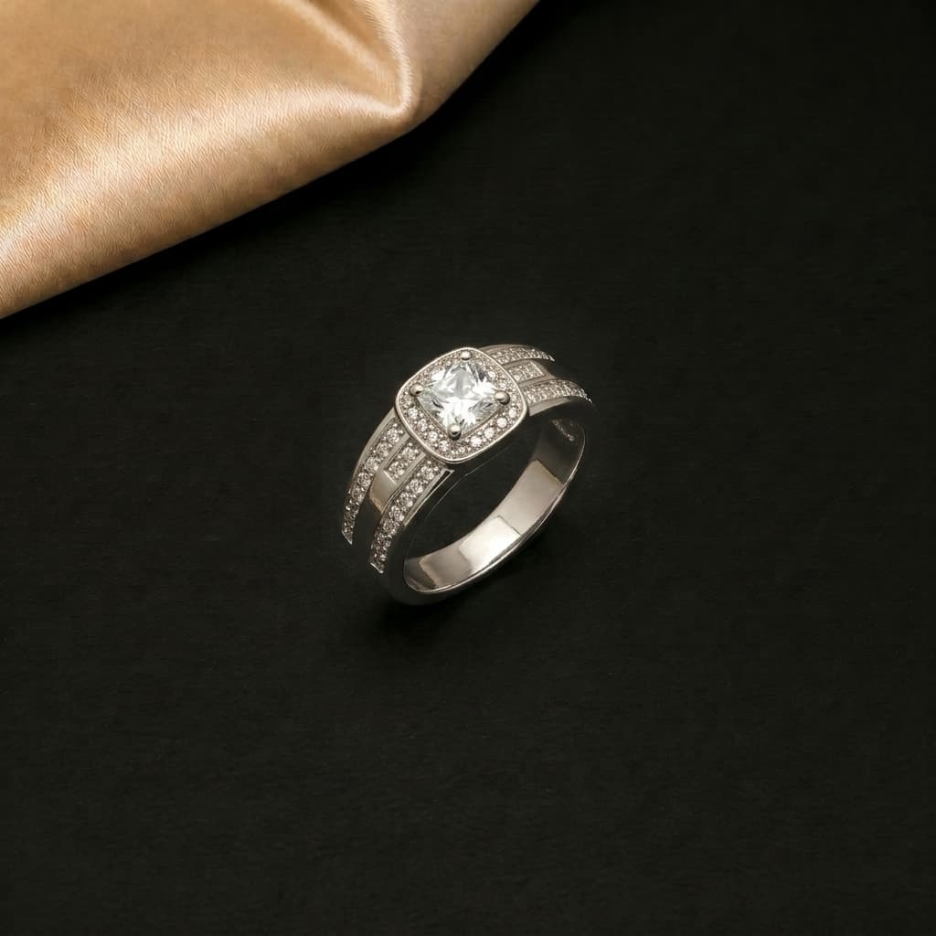 Cushion Halo Statement Ring 2