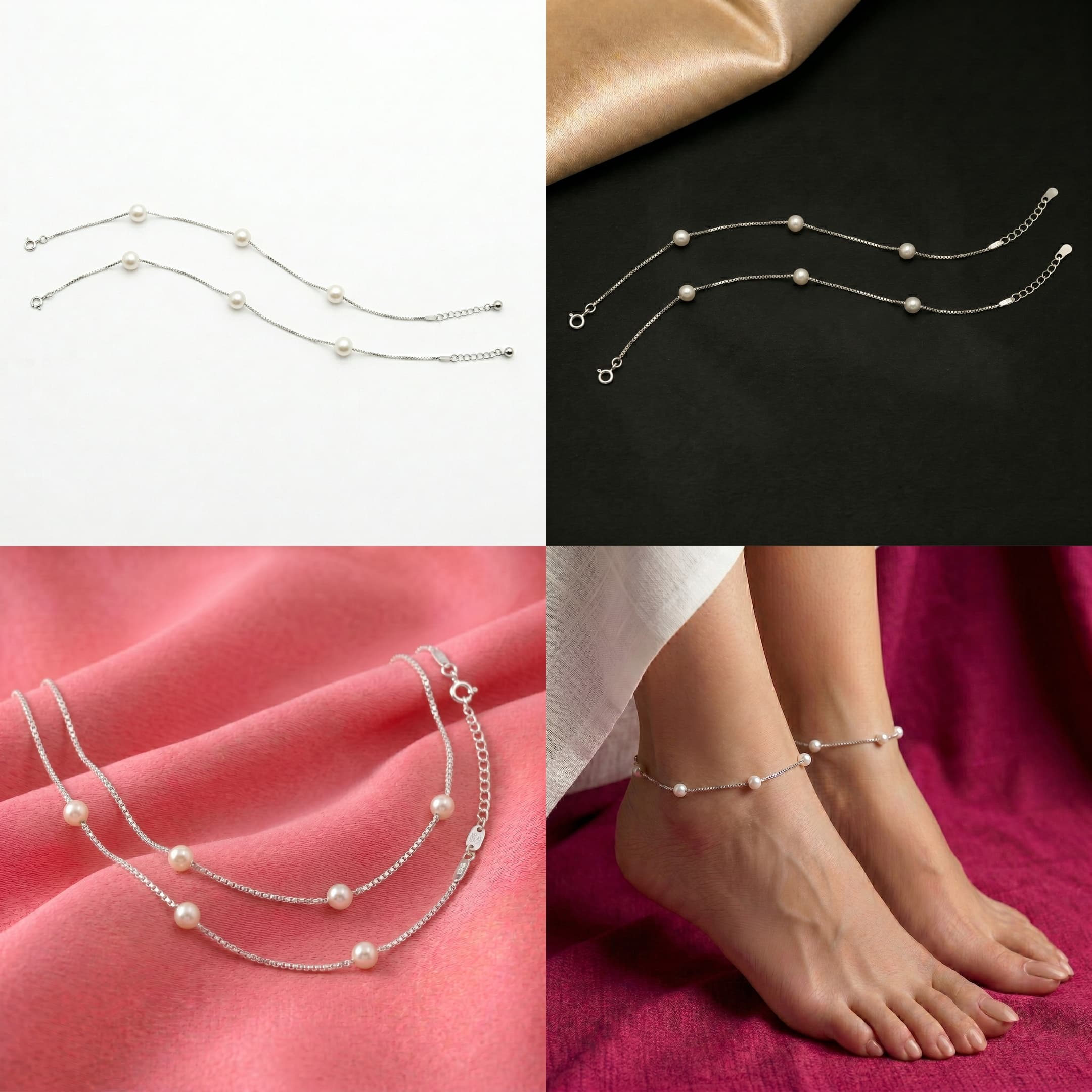 Floating Pearl Station Anklets 5