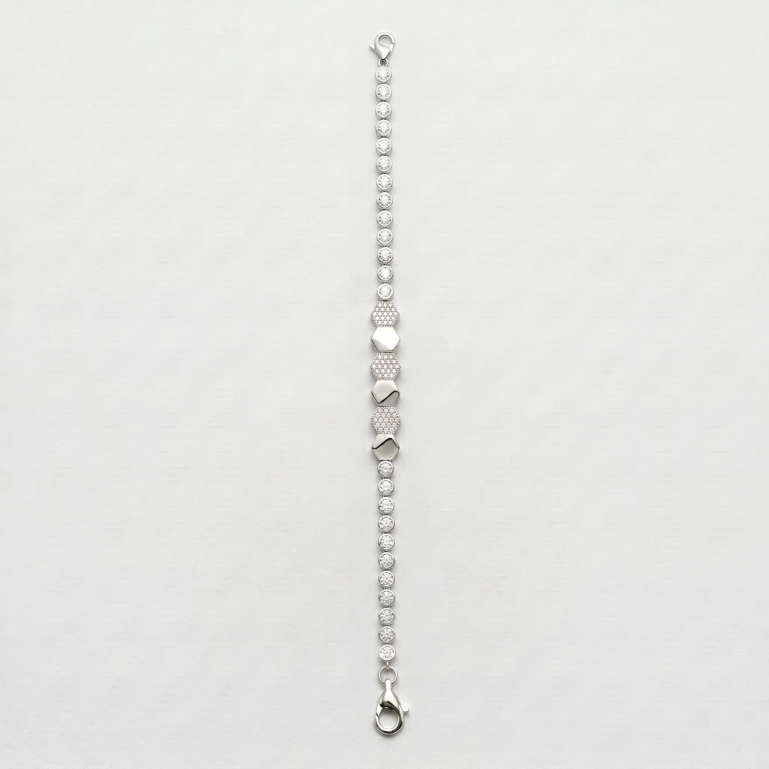 Hexagon Pave Bracelet