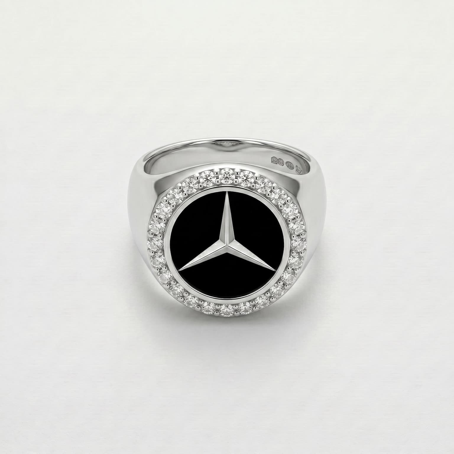 Men's Onyx Star Signet Ring 1