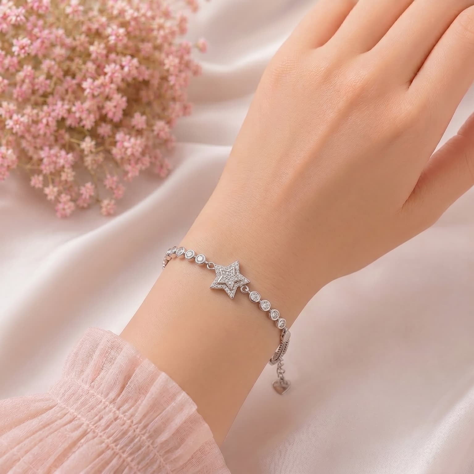 Pave Star Station Bracelet 4