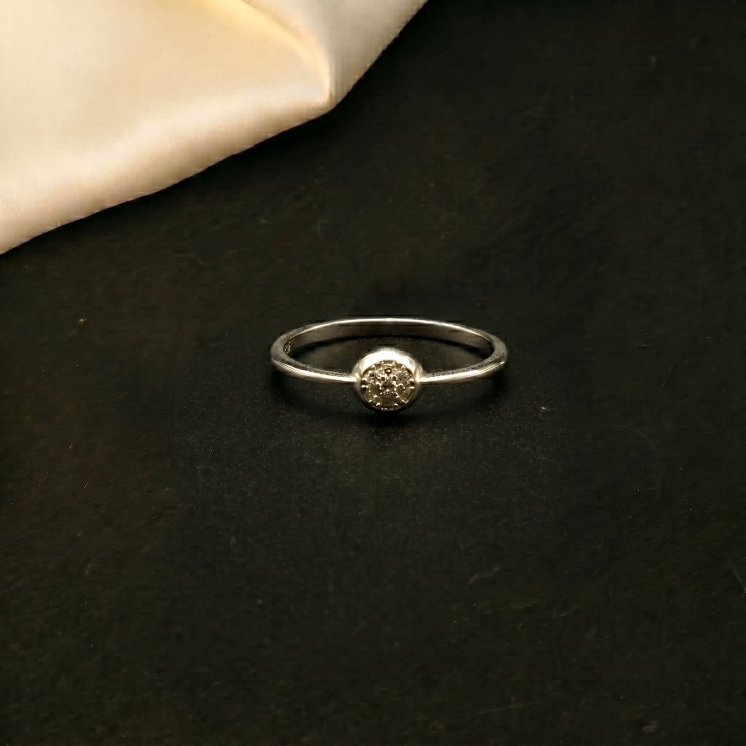 Petite Pave Dot Ring
