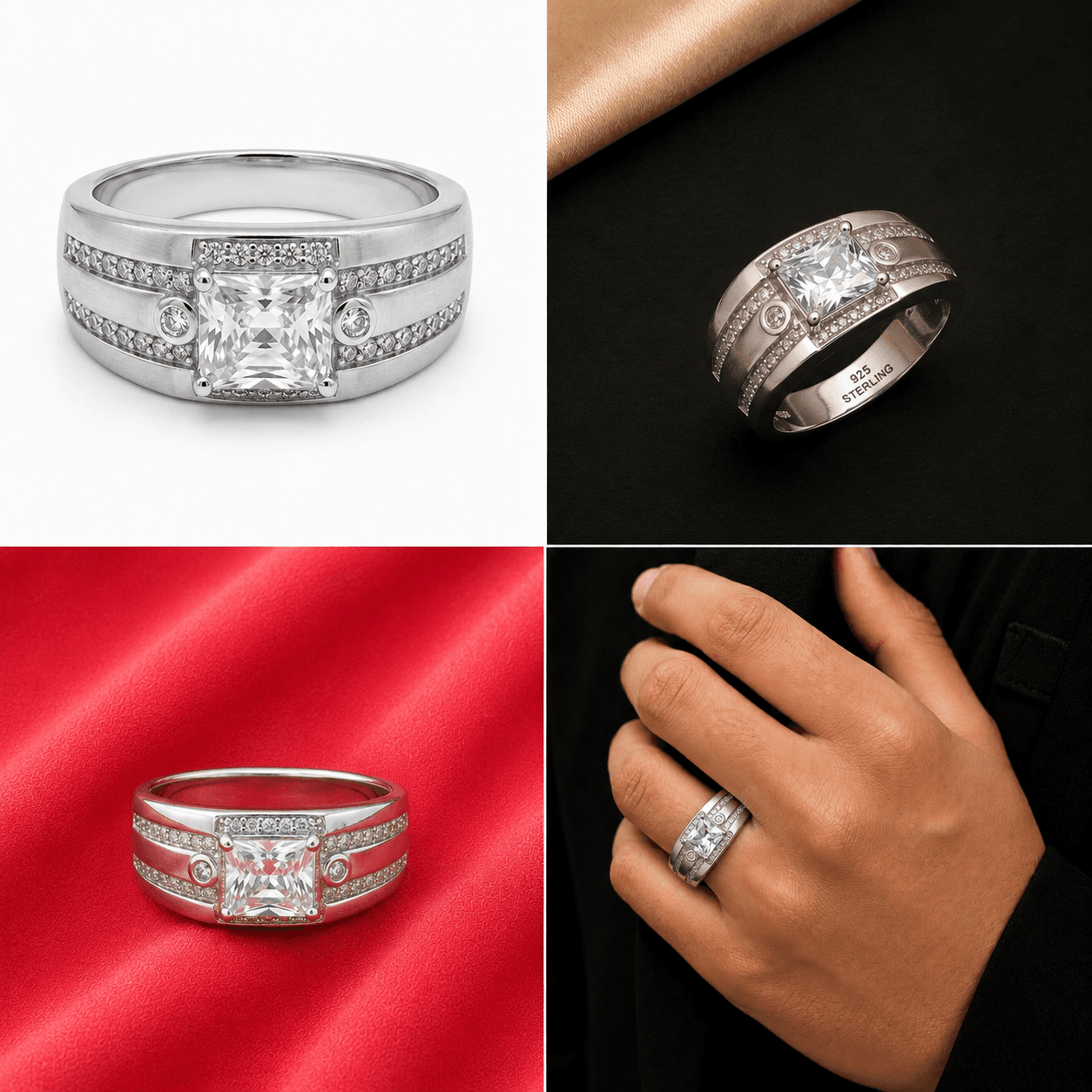 Princess Halo Gents Ring 5