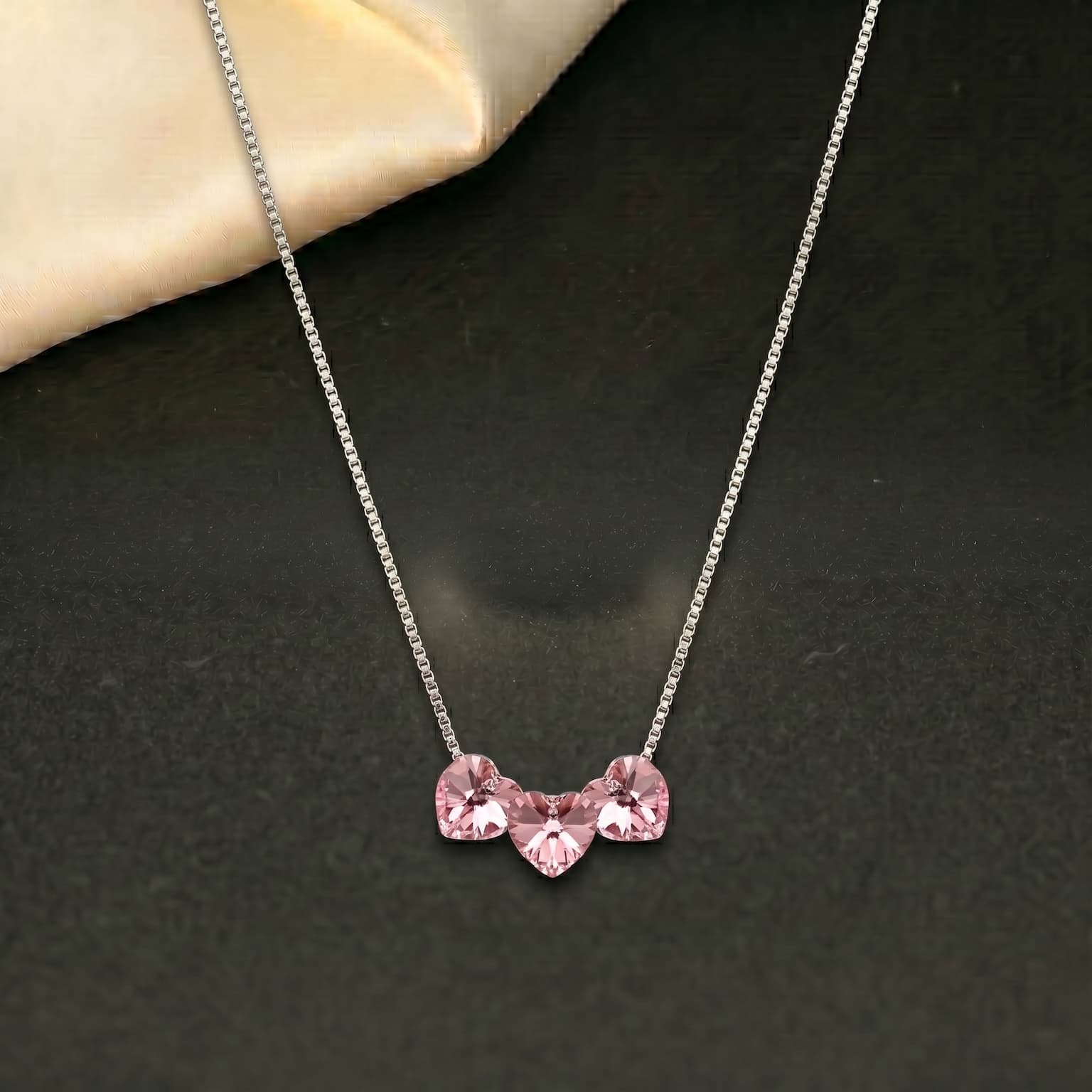 Rose Flower Crystal Necklace