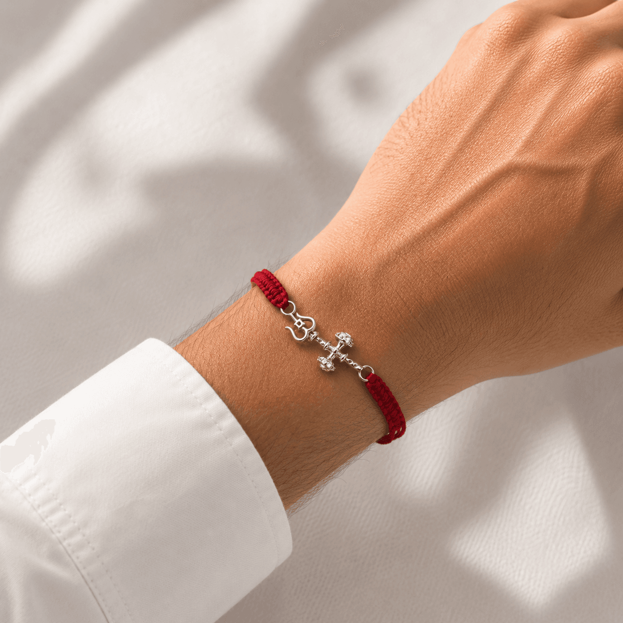 Trishul Damru Shiva Silver Rakhi 4