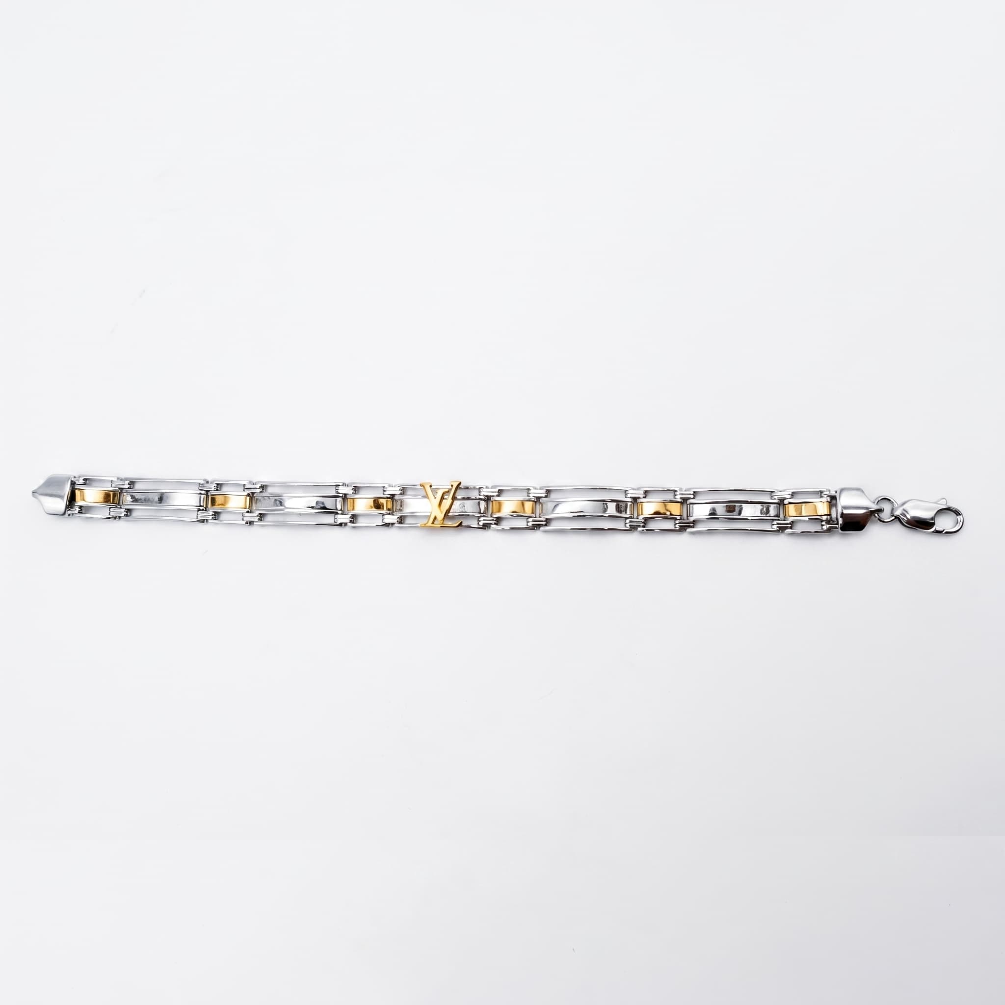 Two Tone Monogram Link Bracelet 1