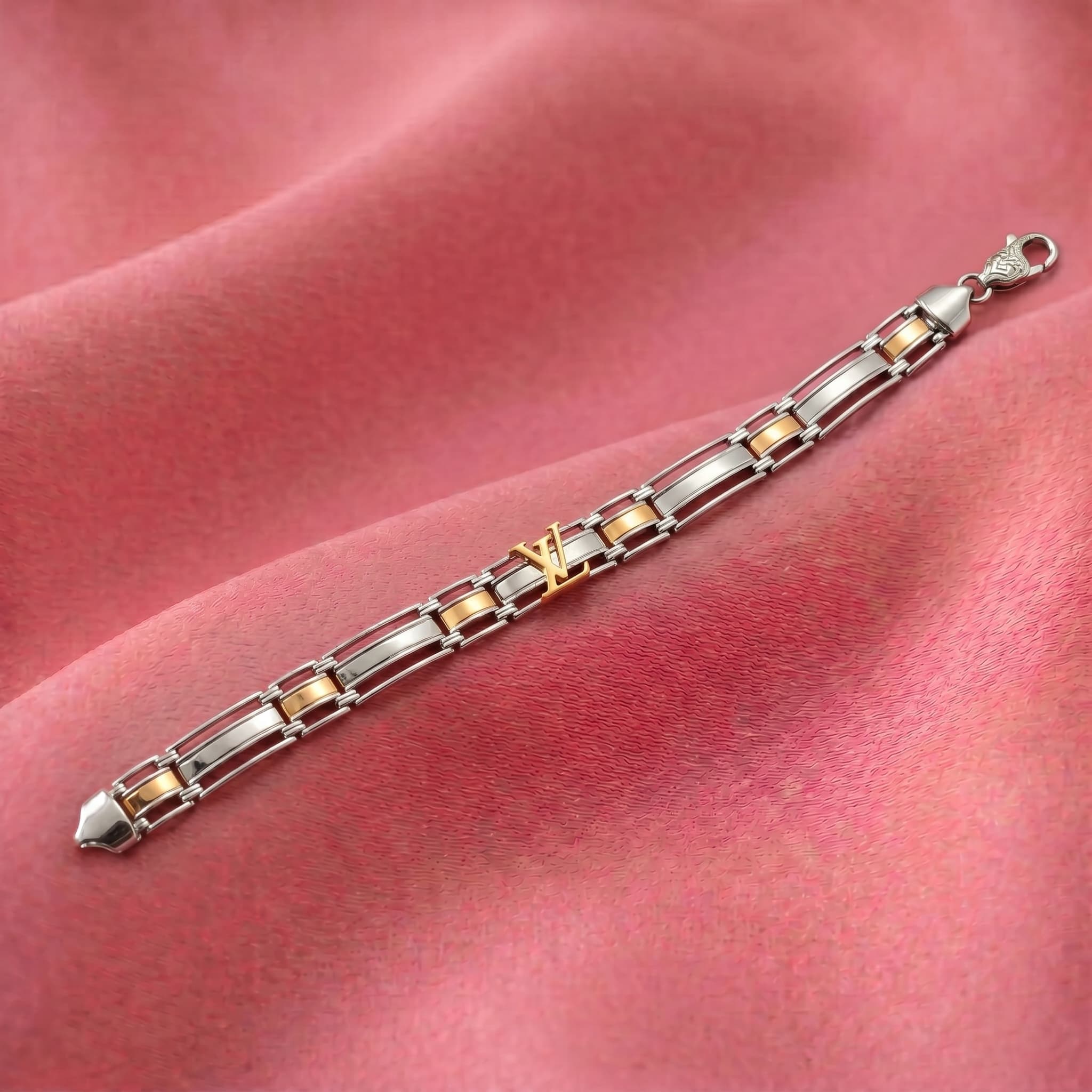 Two Tone Monogram Link Bracelet 2