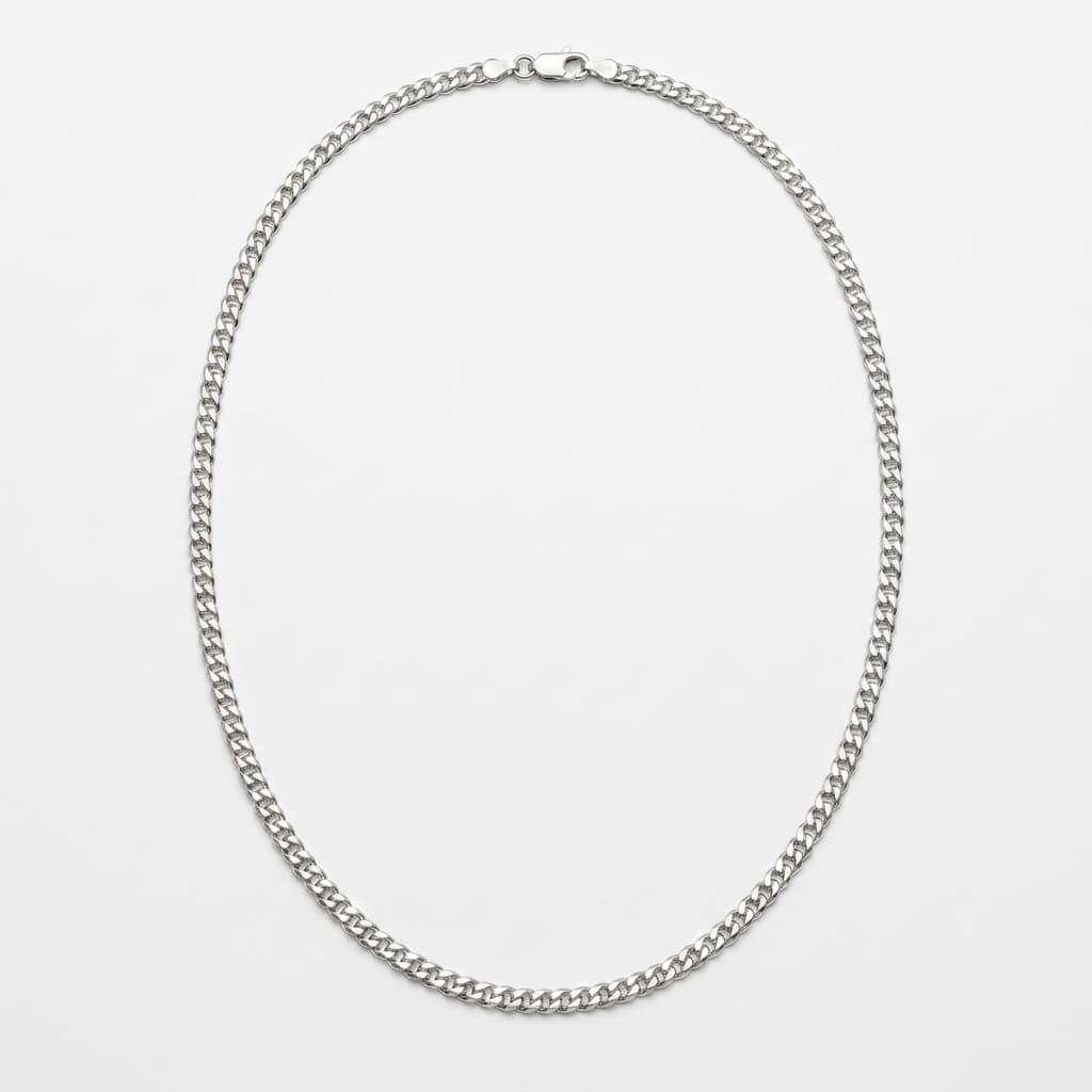 Sterling Silver Cuban Curb Chain Necklace