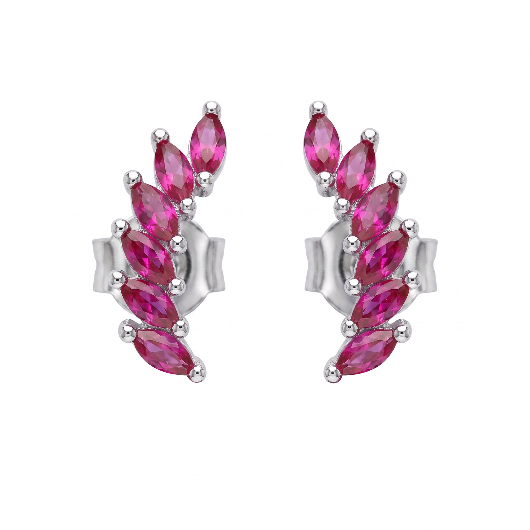 Ruby-leaf-studs