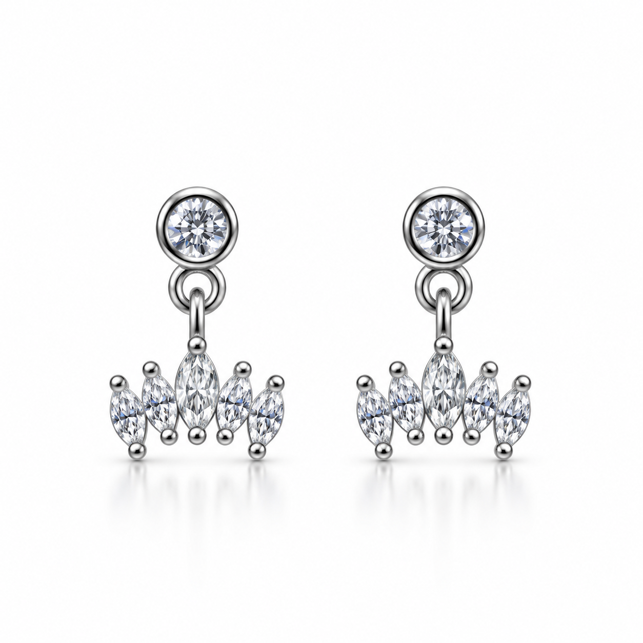 Crowned Empress Marquise Studs