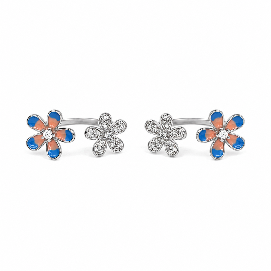 Double-flower-adjustable-toe-ring
