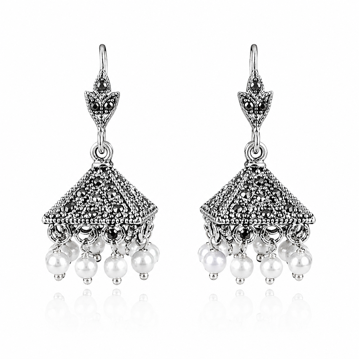 Pyramid shape jmarcasite jhumki
