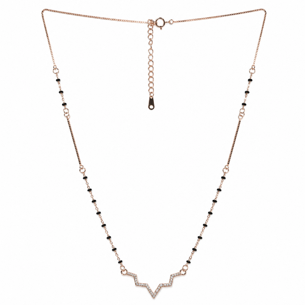 Rose-Colour-Arrow-Shape-Mangalsutra