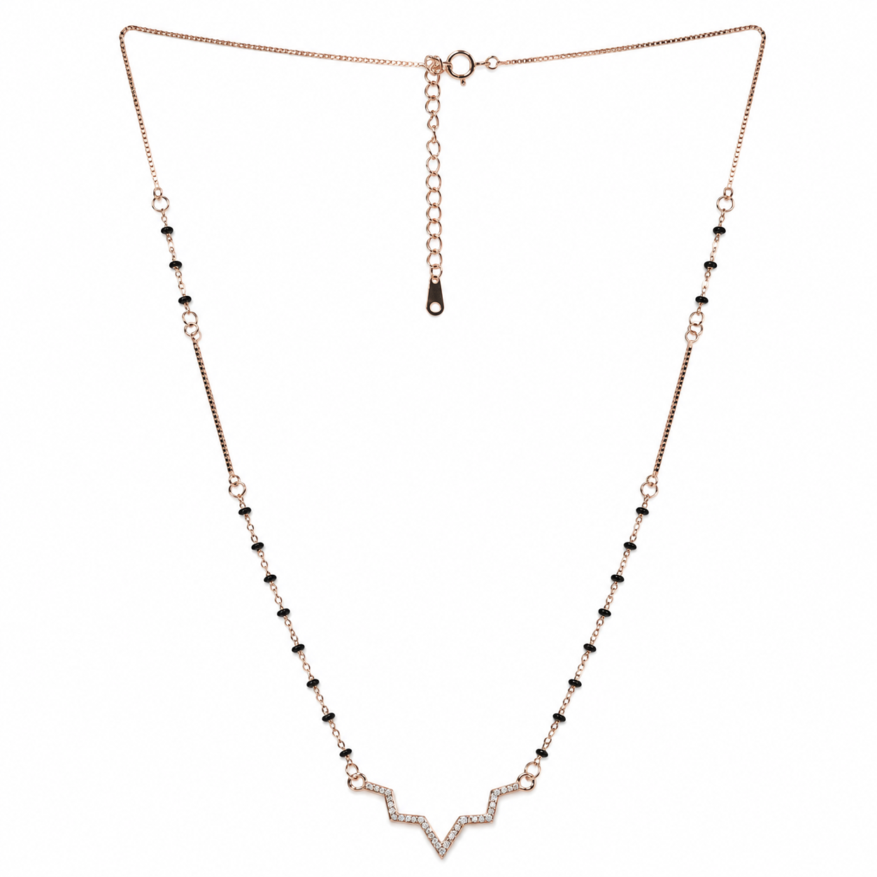 Rose-Colour-Arrow-Shape-Mangalsutra
