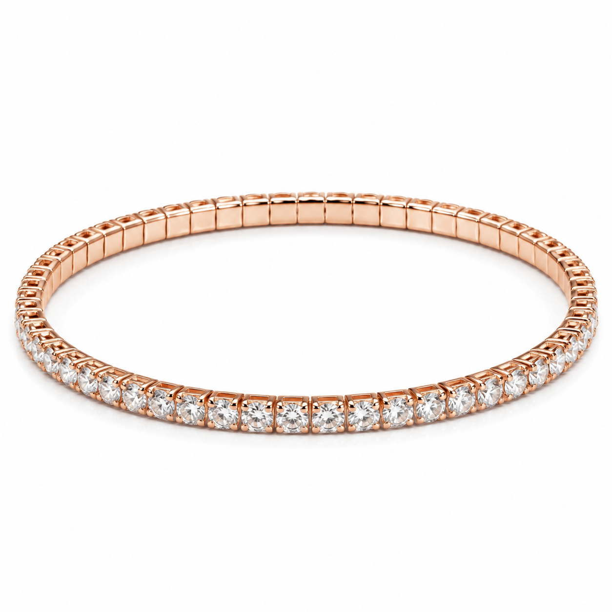 Stretchable-pointer-studded-anklet-rose