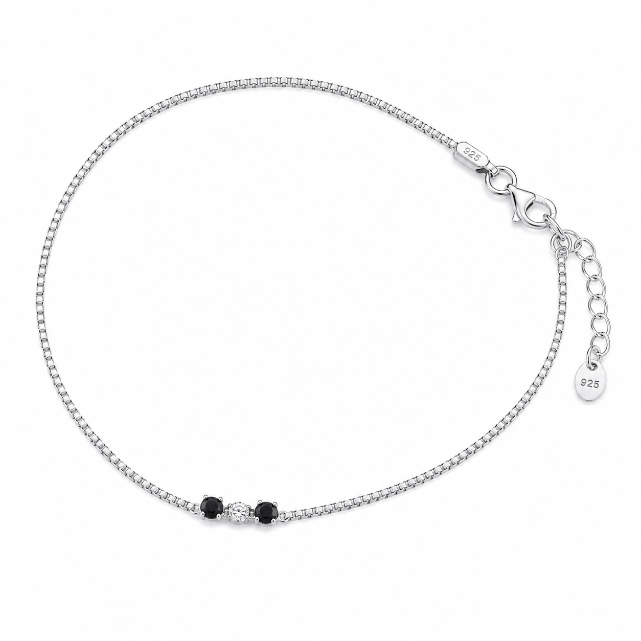 Twin-black-beads-anklet
