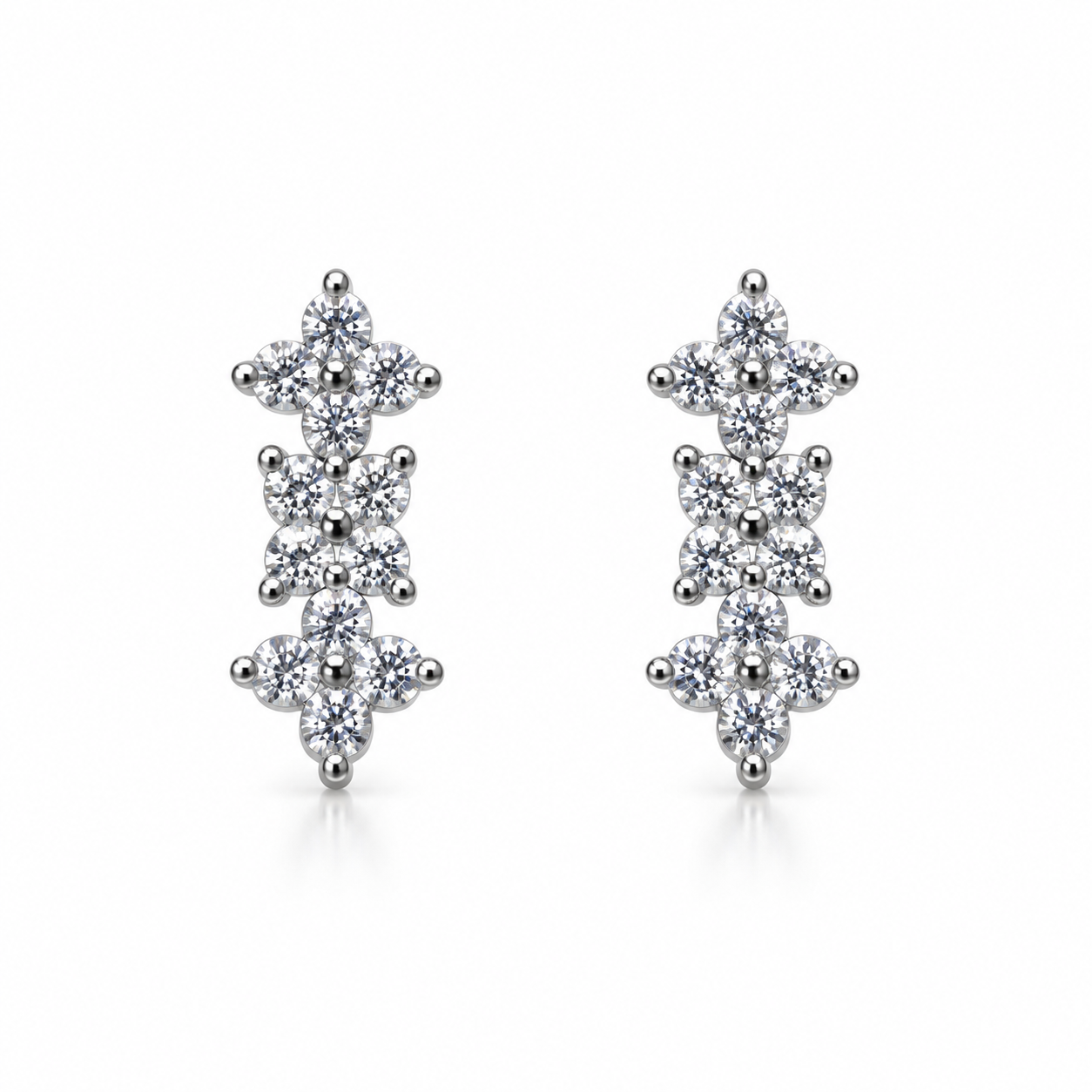 trio small flower earring